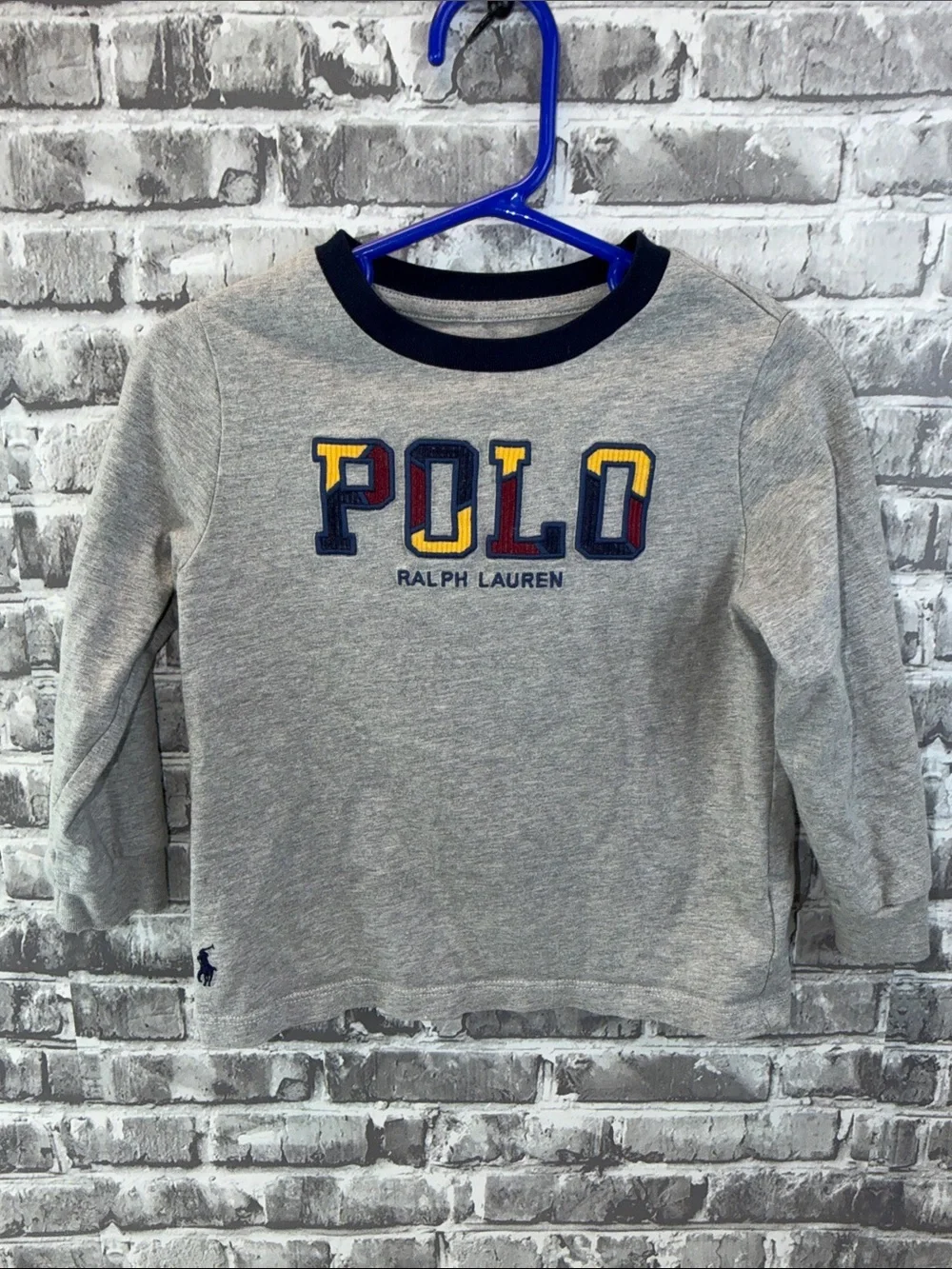 Baby boy's Polo by Ralph Lauren Gray Crewneck Kids t-shirt